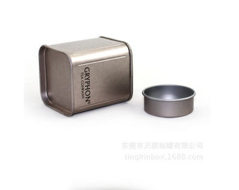 Chine La coutume de biscuit d'épice a imprimé la nouvelle boîte de bidon en métal de thé de petite menthe rectangulaire de cadeau avec le chapeau rond fournisseur
