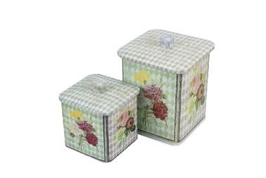 Chine Nouvelle boîte de bidon de Matel de place de modèle de fleur avec les boîtes décoratives adaptées aux besoins du client par fantaisie de bidon de conception fournisseur
