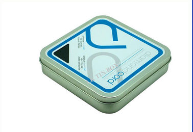 Chine Emballage carré fait sur commande imprimé en métal de chèques-cadeau de boîte de bidon avec graver fournisseur