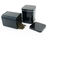 conteneur de boîte de bidon de place noire en métal de 68x68x89mm pour le stockage lâche de thé, bidons de stockage en métal fournisseur