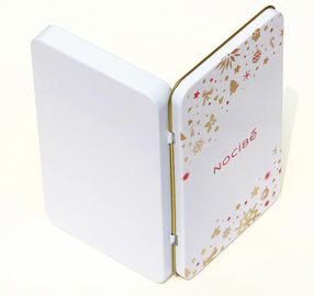 Chine Boîte de support de bidon de maquillage de boîte de bidon/en fer blanc rectangulaire articulée avec le logo de relief fournisseur