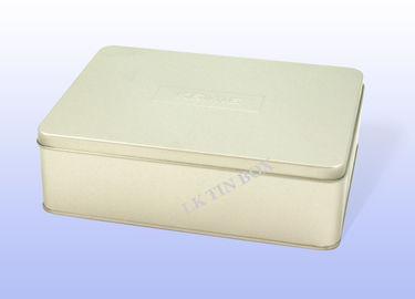Chine Grande boîte imprimée rectangulaire de bidon de biscuit de biscuit en métal avec le couvercle articulé fournisseur