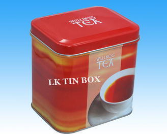 Chine 200g a imprimé la boîte rectangulaire de bidon avec la fenêtre de PVC, café rouge/boîte de rangement de thé fournisseur