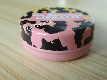 Chine Boîte ronde rose de bidon de baume à lèvres de récipients en métal du poids net 0.5oz de Pms petite fournisseur