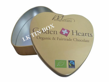 Boîte en fer blanc de sucrerie en forme de coeur/boîte de bidon chocolat de mariage impression de CMYK + de PMS fournisseur