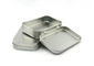 Petite boîte simple de bidon de rectangle en métal avec la charnière pour le stockage de cartes de jeu de cadeau fournisseur