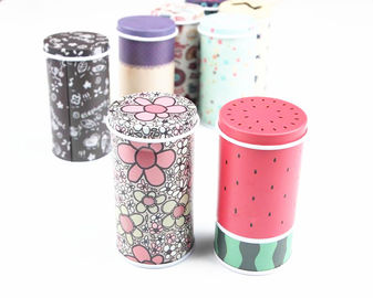 Bidons ronds de biscuit en métal de stratification brillante pour l'emballage de cadeau d'anniversaire de mariage fournisseur