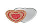 La copie a coloré la mini boîte en forme de coeur de bidon de chocolat pour la sucrerie/bonbon fournisseur