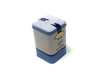 mini boîte carrée imprimée de bidon de 75x75x119mm pour le café et le thé avec graver fournisseur