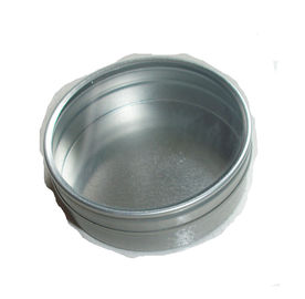 Couleur ronde d'argent de boîte de bidon de sucrerie avec la fenêtre claire, conteneurs ronds de bidon fournisseur