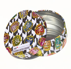 Petite boîte en fer blanc ronde mignonne de boîte cosmétique vide de bidon/boîte en deux parties cosmétique de bidon fournisseur