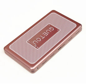 Observez la boîte rectangulaire de bidon de Showder avec la mousse et le miroir, boîte cosmétique de bidon avec le couvercle articulé fournisseur