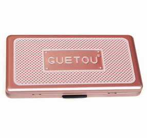 Observez la boîte rectangulaire de bidon de Showder avec la mousse et le miroir, boîte cosmétique de bidon avec le couvercle articulé fournisseur