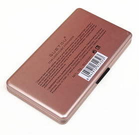 Observez la boîte rectangulaire de bidon de Showder avec la mousse et le miroir, boîte cosmétique de bidon avec le couvercle articulé fournisseur
