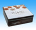 Boîte carrée de bidon de gâteau en métal avec le logo d'impression, bidons carrés de faveur de chocolat fournisseur